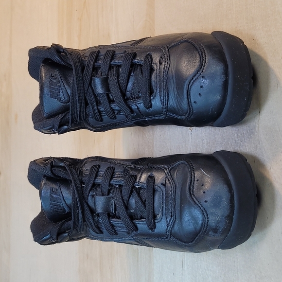 Nike Goadome Black Leather Kids Boots  314610-002 - Picture 4 of 11